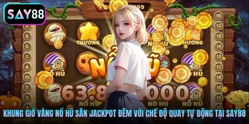 khung giờ vàng nổ hũ săn Jackpot đêm với chế độ quay tự động tại Say88